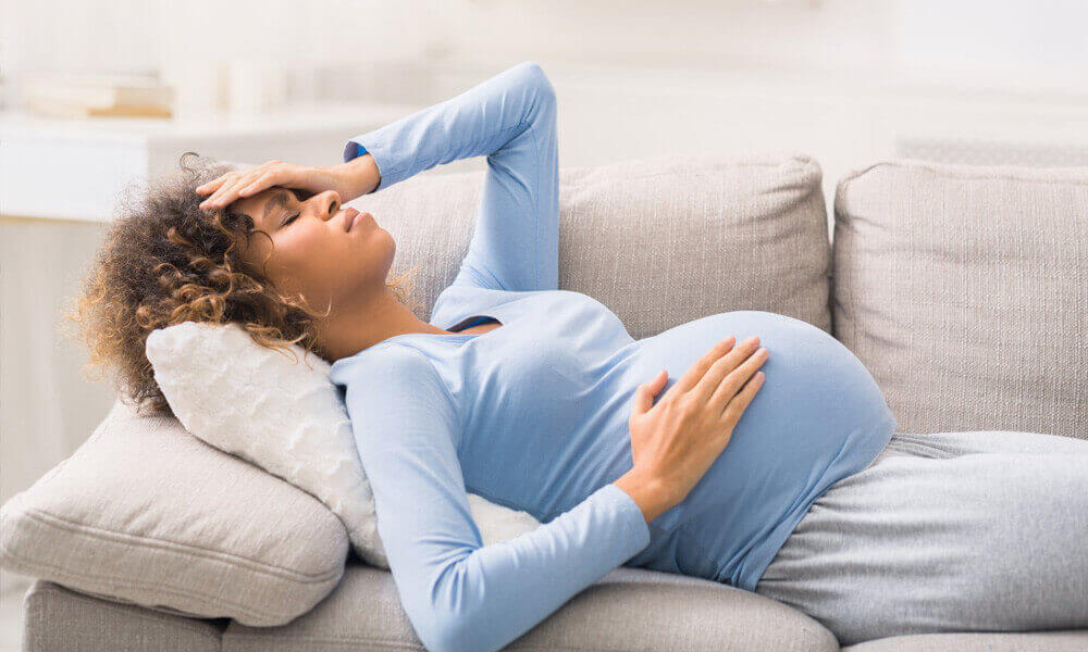 Femme enceinte, moment de repos
